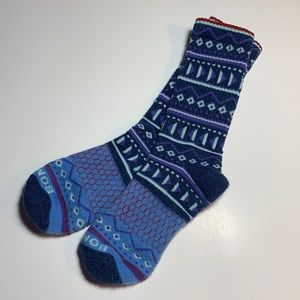 Bombas compression Women’s Med Socks. Navy, blue & purple.